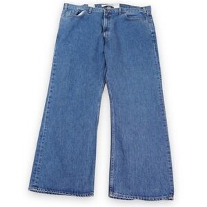 VTG Gap Jeans Men 42x30 Blue Boot Fit Cut Medium Wash Made USA Cowboy Biker